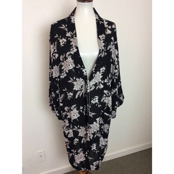 Spiritual Gangster Lingerie Robe Kimono Floral - Picture 1 of 10